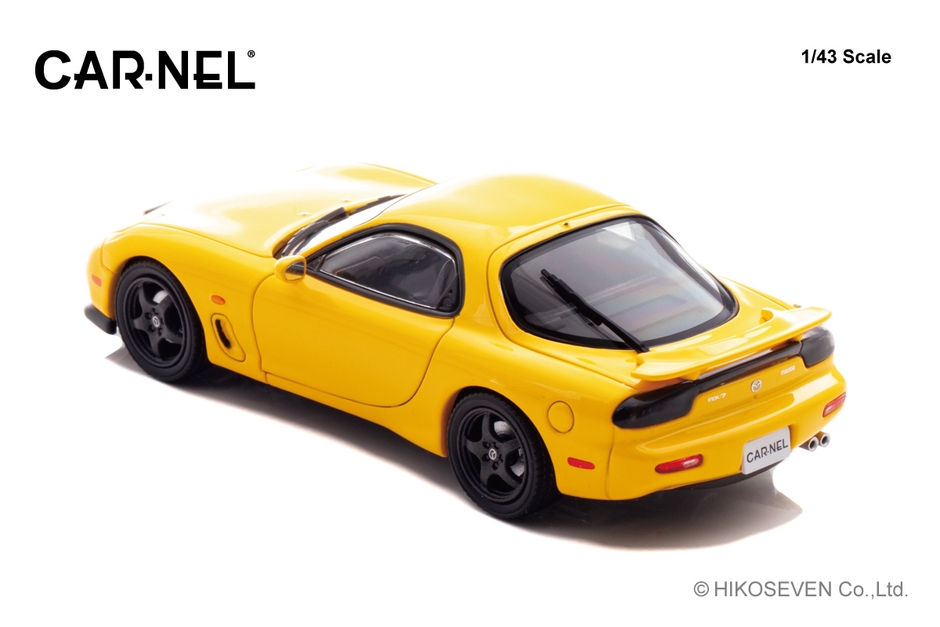 1/43 マツダ RX-7 Type RS-R (FD3S) 1997 Sunburst Yellow：左後