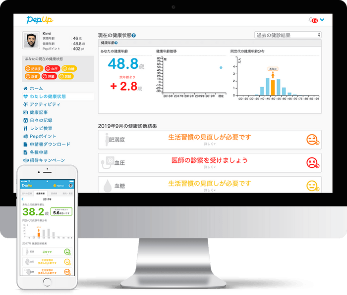 Pep Up画面イメージ