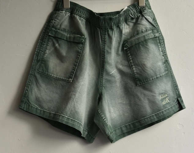 【bud 0】DENIM DOUBLE NAME SHORTS