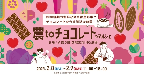 東京都産の採れたての旬野菜に出会えるマルシェイベント 『農toチョコレートのマルシェinコピス吉祥寺』を 2月8日(土)・9日(日)開催