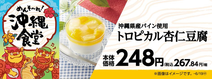 沖縄県産パイン使用 　トロピカル杏仁豆腐　販促画像