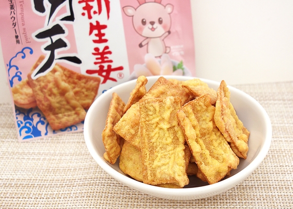 岩下の新生姜すっぱ旨味イカ天（盛付例）