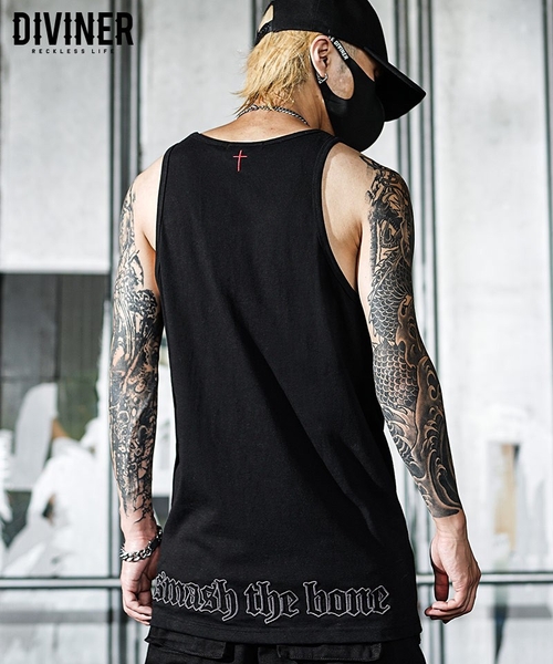 Smash The Bone Tanktop(ブラック/グレー)