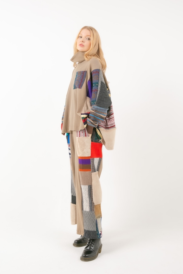 ニットコラージュプルオーバー