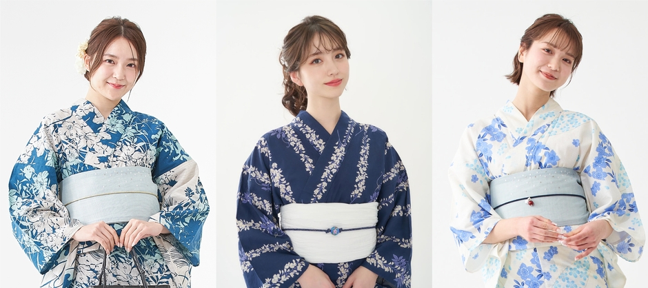青系ゆかた