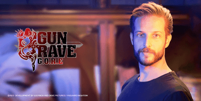  [「GUNGRAVE G.O.R.E」のアートディレクター、ブノワ氏]