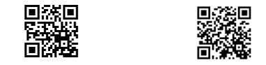 QRコード【左】公式Twitter 【右】公式Facebook