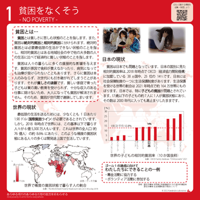 SDGsスタディパネルの例(ゴール1 貧困をなくそう)