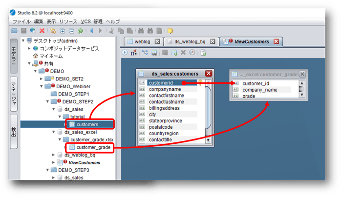 仮想的なデータ統合