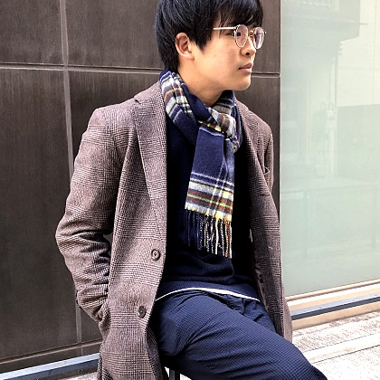 ミエル(miel)カシミヤ100%チェック ストール マフラー ギフトにおすすめ