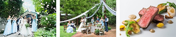 (左から)挙式体験 披露宴体験 無料試食