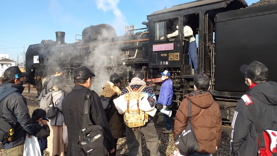 広瀬川原車両基地内SL出区点検 イメージ