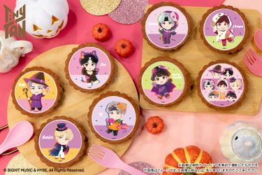 BTSのキャラクター「TinyTAN」のタルトが登場！ ハロウィンコスチュームに身を包んだ 全8種の描き起こしデザイン！