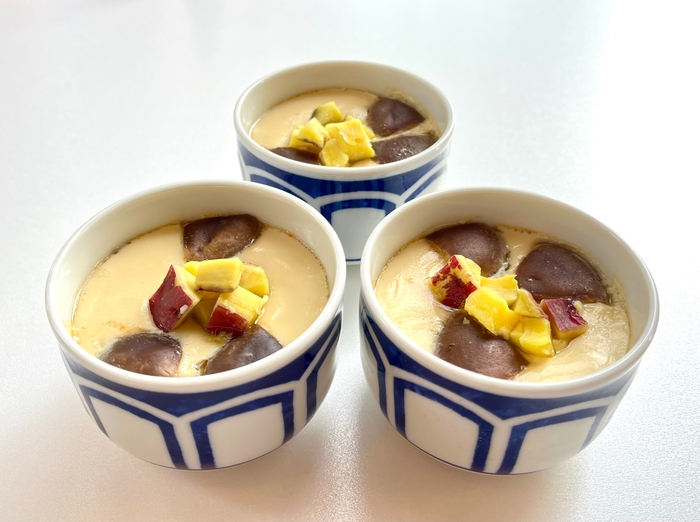 秋の味覚ゴロゴロ茶碗蒸し