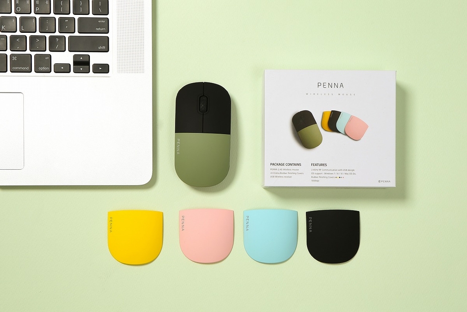 ペナ コンバーチブル マウスセット(マウス1P+カバー4Pセット)