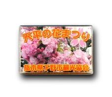 ◆PINS FACTORY（ピンズファクトリー）◆観光協会のピンズ製作実例をご紹介★下野市観光協会 様「&#8220;天平の花まつり&#8221;来場記念ピンズ」