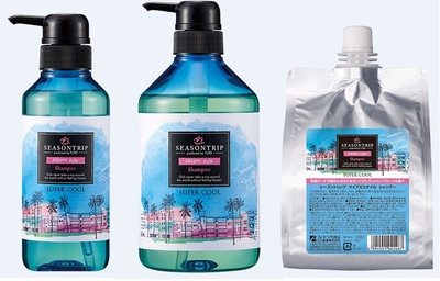 シーズントリップ マイアミスタイル シャンプー 300mL(¥1,600)、680mL(¥3,000)、600mL リフィル(¥2,500)