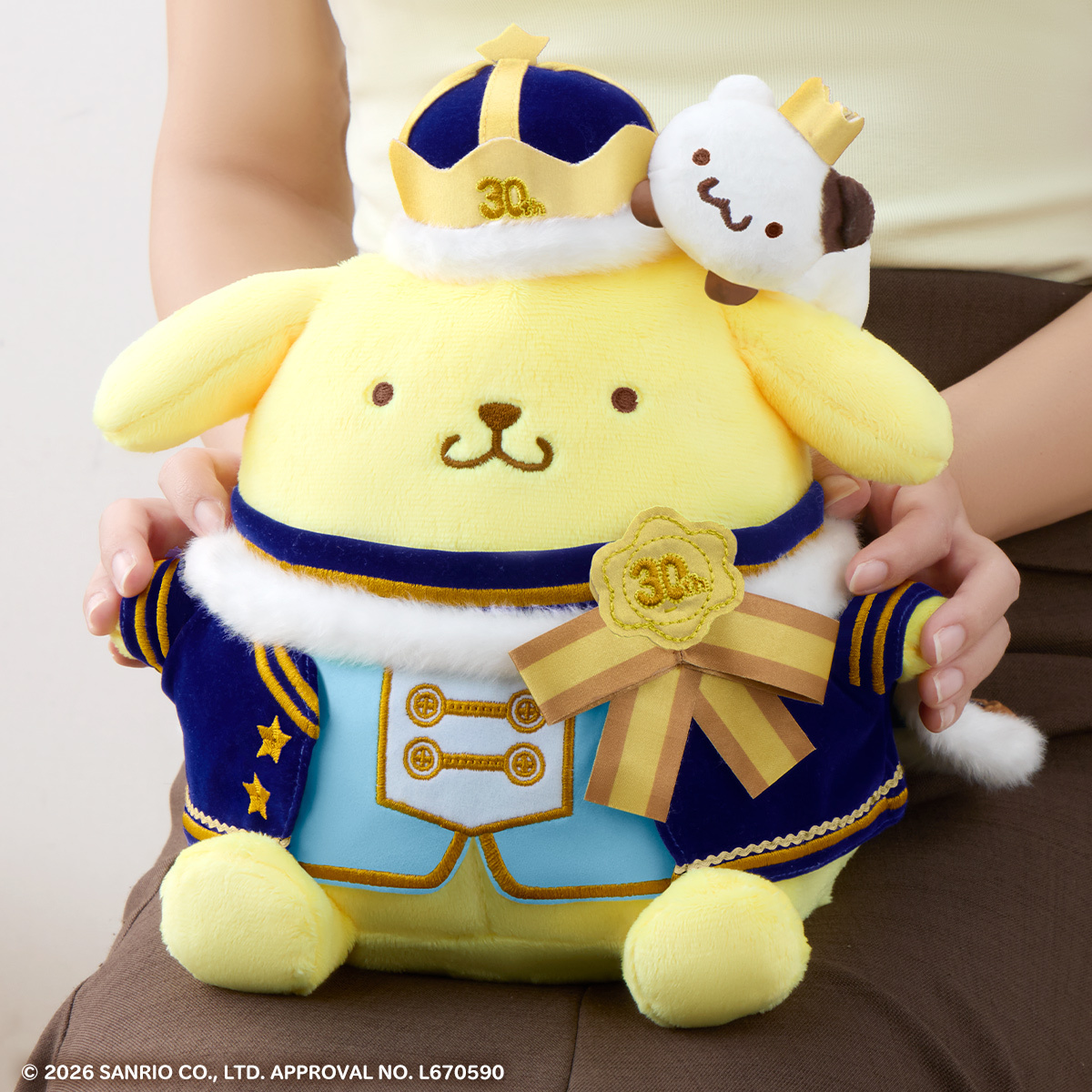 ポムポムプリン30周年記念！ 限定デザインのおしゃべりぬいぐるみが新