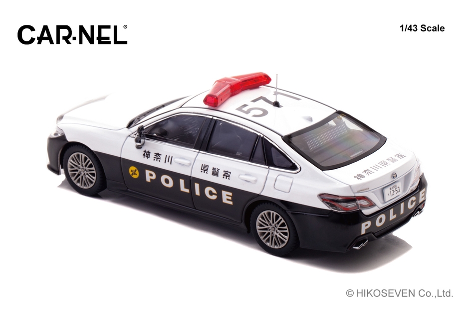 1/43 トヨタ クラウン ハイブリッド 2023 神奈川県警察高速道路交通警察隊車両(571)：左後