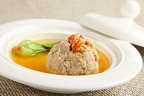 蟹みそ入り獅子頭スープ仕立て