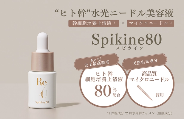 ヒト幹×ニードルの水光美容液 「Re/U スピカイン80」を2月7日(水)に新発売