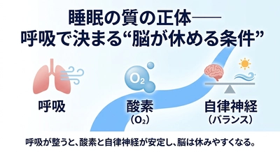 【睡眠の質の正体──呼吸で決まる"脳が休める条件"】新シリーズ：第1回｜眠れているのに回復していない──睡眠の質を決める"2つの構造"