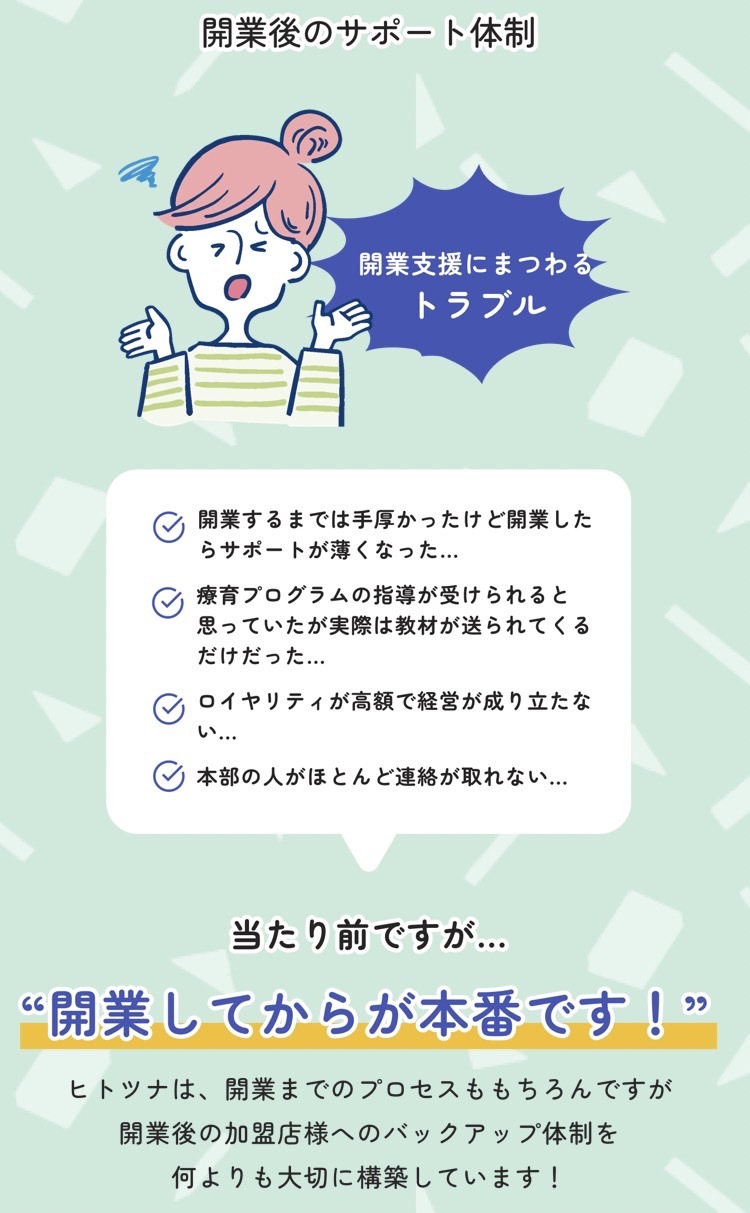 開業後も取り残さない!がヒトツナのテーマ
