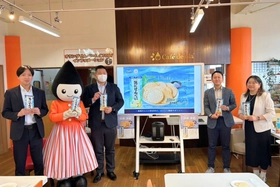 トイメディカルと酒田米菓、新商品「オランダせんべい 気にせんべい」発表会開催