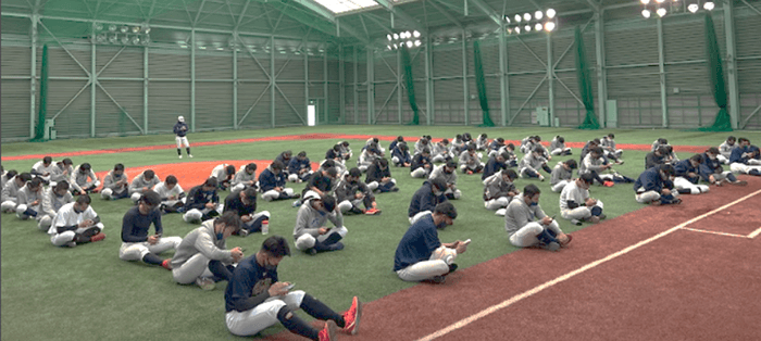 令和5年(2023年)硬式野球部で実施した際の様子