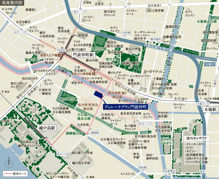 ヴェレーナグラン門前仲町 現地案内図
