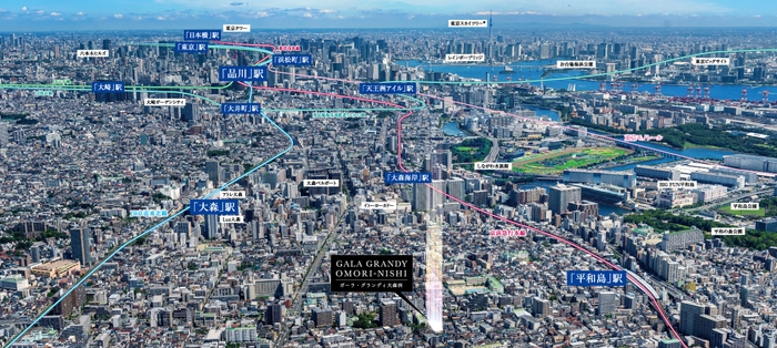 現地上空からの航空写真