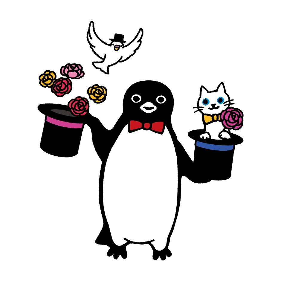 新作版画「PENGUIN SHOW」30×30cm 44,000円(税込)限定100部 ※ジェイアール名古屋タカシマヤ先行発売