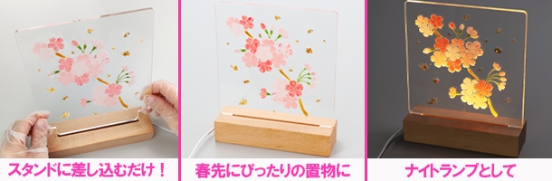 春先にピッタリな置物として、ナイトランプとして