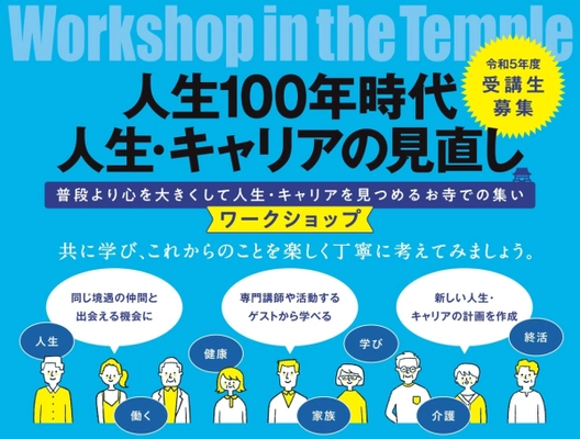 ＜6/24、7/8、7/29＞金沢市のお寺「乗円寺」で、 人生・キャリアを共に考えるワークショップを開催