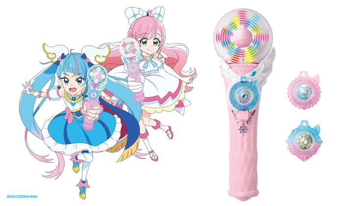 『ひろがるスカイ!プリキュア』の主要キャラクター「キュアスカイ(左)」と「キュアプリズム(右)」/『変身スカイミラージュ』