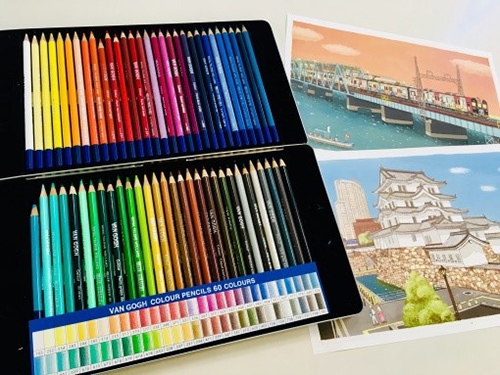 <ヴァンゴッホ色鉛筆60色セット>
