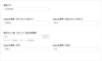 【pips計算機】FXのpipsを自動で計算するツールを開発（ゴールド・シルバー対応）