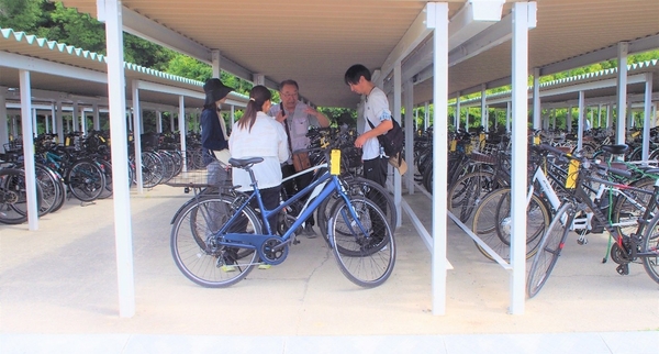 令和6年（2024年）の自転車整備点検の様子