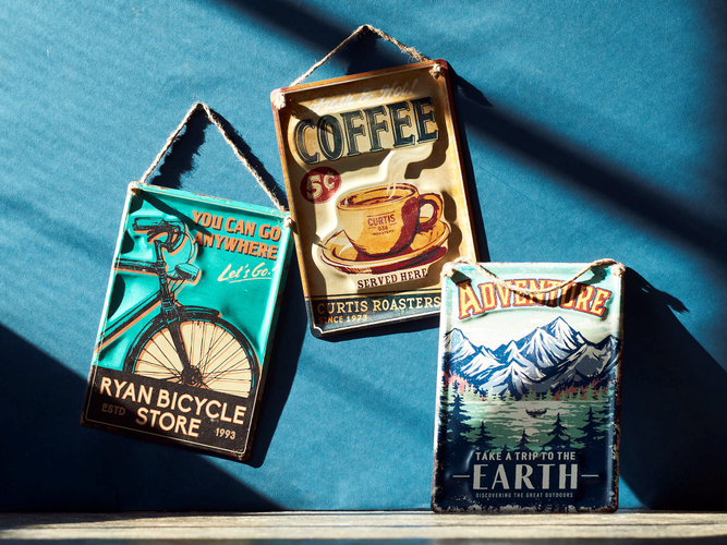 【NEW】「アートボード」（Bicycle Store、Coffee Roasters、Outdoor Mountain）