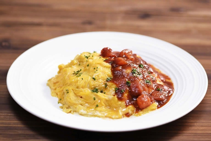 自家栽培トマトのオムライス