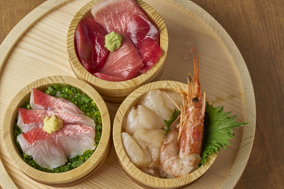 ＜3クス(Thanks)！ミニ桶丼セット＞