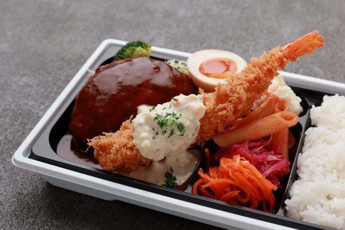 ハンバーグ&エビフライ弁当