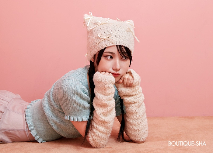 ねこ耳帽子&アームウォーマー