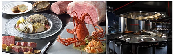 左:フラッグシップディナー“一徹”/右:店内