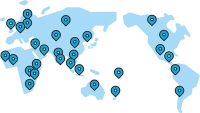 渡航先はアジア新興国を中心に、世界45ヶ国以上から選択可能!(状況により変更となる場合があります。)