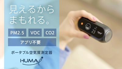 空気の汚れを数値で瞬間測定するポータブル空気質モニター 「Huma-i」がMakuakeにて7月7日から販売開始