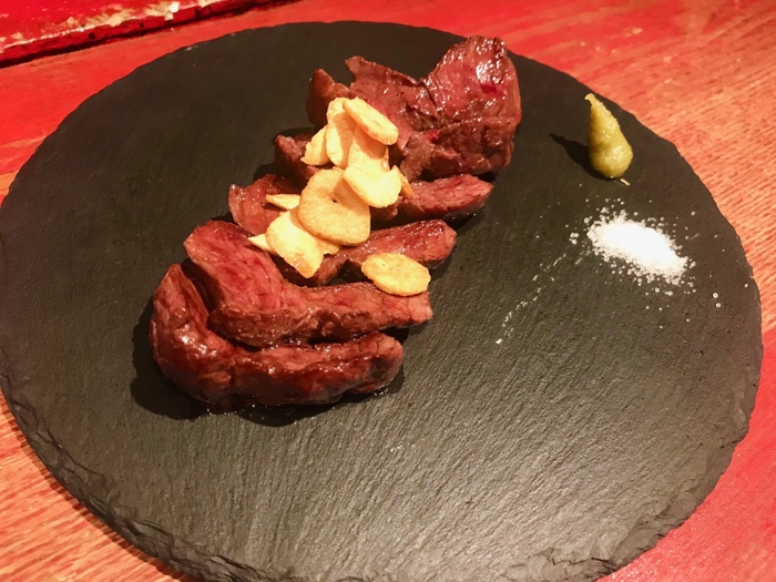てっぱん:ざぶとんのサイコロステーキ