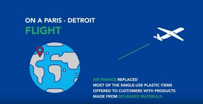 エールフランス航空、2019年末までに、 2億1千万個の使い捨てプラスチック製品を廃止