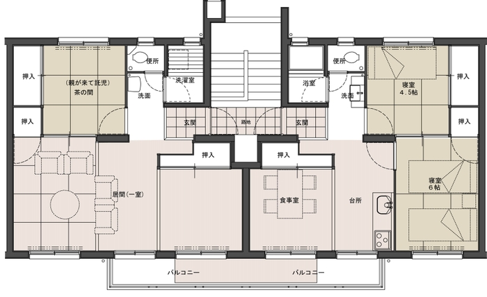 近居の親の託児協力や、友人と共同託児できる家