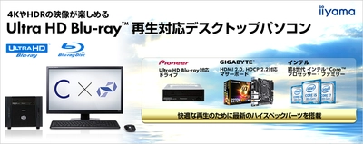iiyama PC「STYLE∞（スタイル インフィニティ）」より 4KやHDRの映像が楽しめる Ultra HD Blu-ray(TM)再生対応デスクトップパソコンを発売
